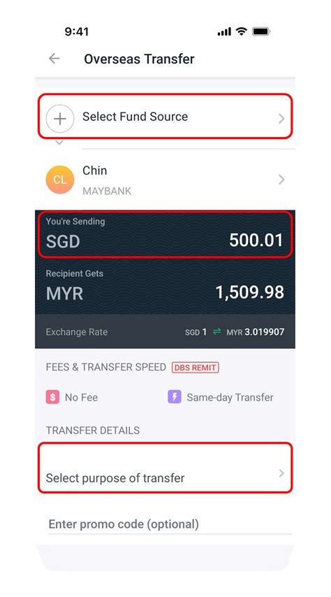 dbs singapore overseas transfer.